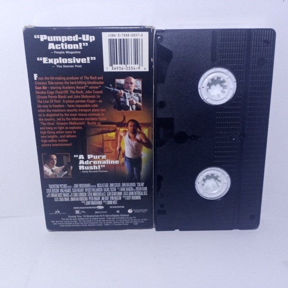Con Air VHS 1995 John Malkovich Nicolas Cage - Picture 2 of 3